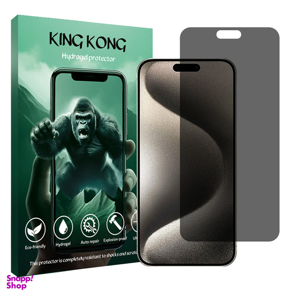 محافظ صفحه نمایش حریم شخصی کینگ کونگ مدل Tough مناسب گوشی موبایل اپل iPhone 15 Pro Max