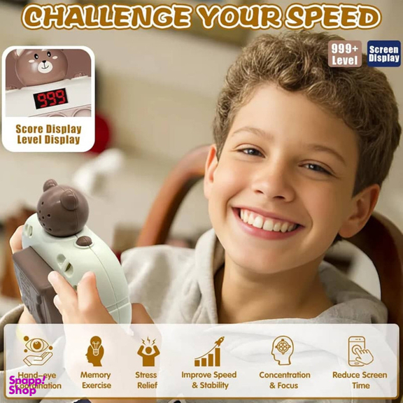 فیجت ضد استرس ناب سل مدل پاپت گیم طرح خرس بامزه کد pa0003