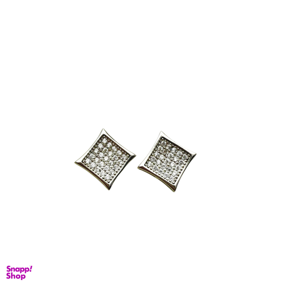 گوشواره نقره 925 عیار زنانه طرح مربع کد 48008 EAR