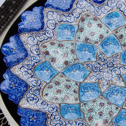 قاب بشقاب مینا کاری مدل رویال