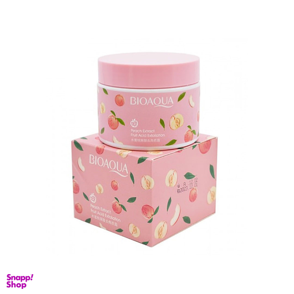 اسکراب و لایه بردار صورت و بدن بایوآکوا مدل Peach Extract وزن 140 گرم