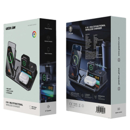 شارژر مغناطیسی و پایه نگهدارنده گرین لاین مدل 6IN1 Multi Functional Wireless