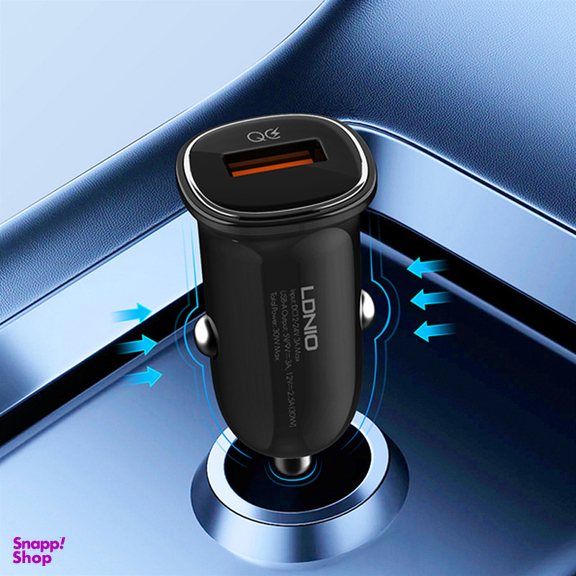 شارژر فندکی 30 وات الدینیو مدل C105 به همراه کابل USB-C