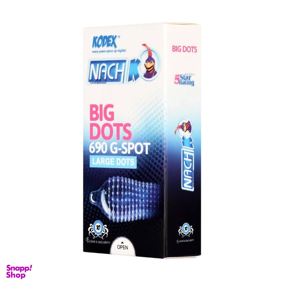 کاندوم خاردار ناچ کدکس مدل Big Dots بسته 10 عددی