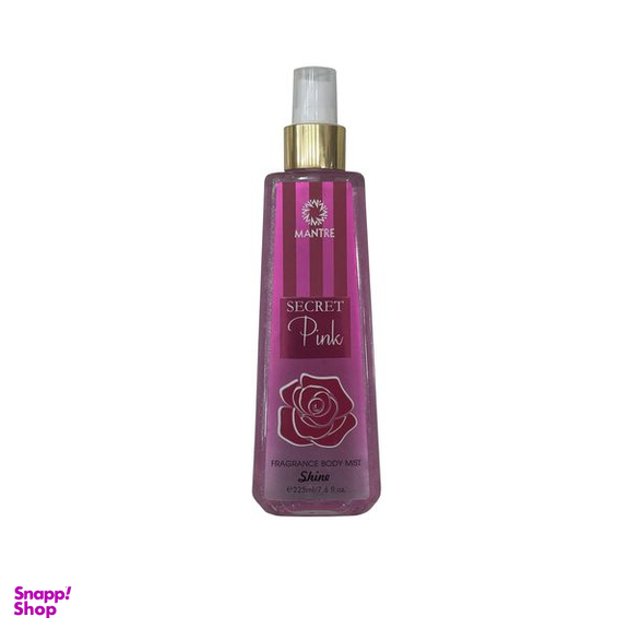 بادی اسپلش زنانه مانتره مدل secret pink حجم 225 میلی لیتر