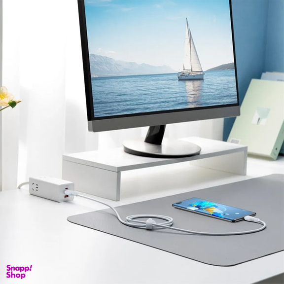 کابل دیتا 100 وات USB به Type-C بیسوس مدل Pudding Series طول 1.2 متر