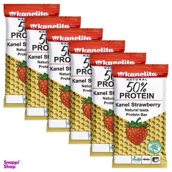 پروتئین بار گیاهی کنل توت فرنگی کنلیتا وزن 45 گرم بسته 6 عددی