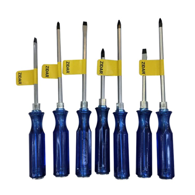 پیچ گوشتی زیدار مدل ضربه خور کد 20600 بسته ۷ عددی