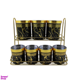 ست جای ادویه 8 پارچه رزمن طرح ماربل کد 01