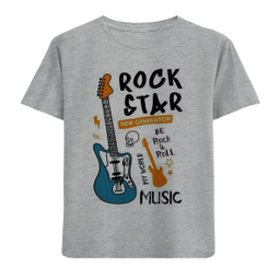 تیشرت آستین کوتاه بچگانه مدل گیتار Rock Star F412