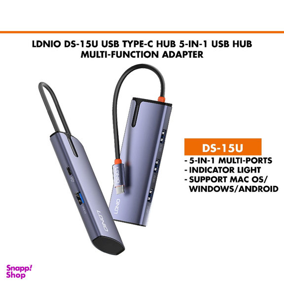هاب 5 پورت Type-C الدینیو مدل DS-15U