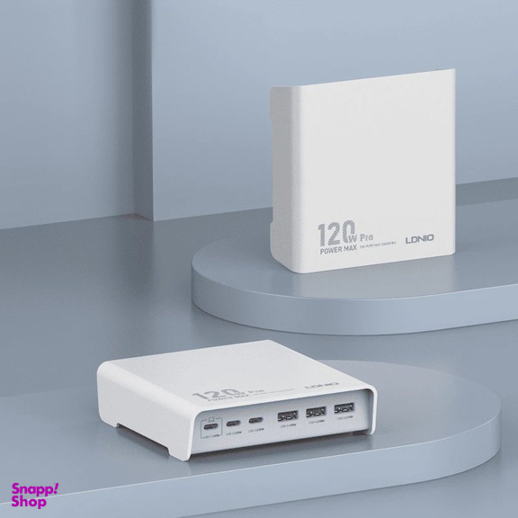 شارژر رومیزی 120وات الدینیو مدل HUB CHARGER Q605