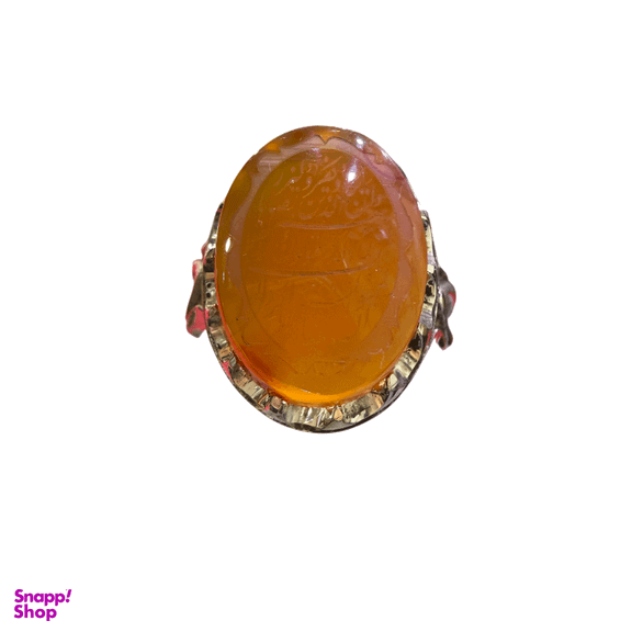 انگشتر نقره 925 عیار مردانه طرح عقیق خطاطی کد HOSS011