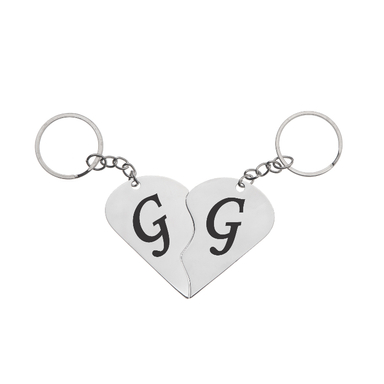 جاکلیدی گیلواره زراوشان مدل قلب دو تکه حرف G G