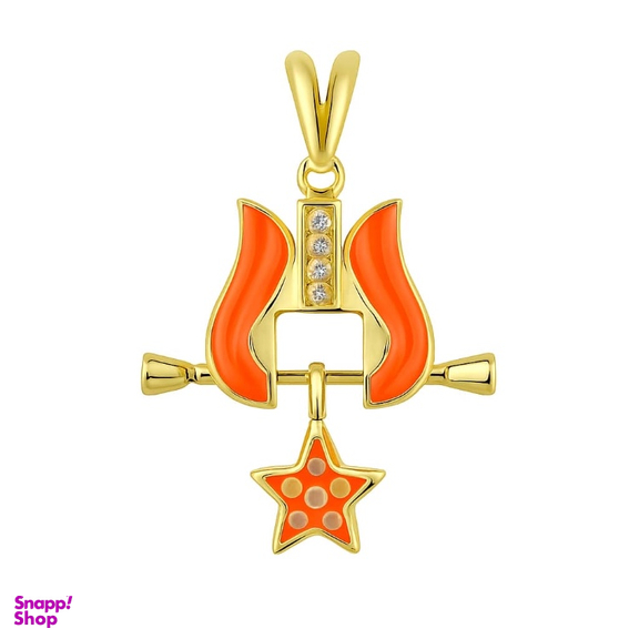 آویز گردنبند طلا 18 عیار زنانه طرح لاله و ستاره مدل دو رو کد 4149