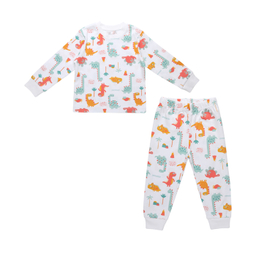 ست بلوز و شلوار طرح دایناسور کد 24204 رنگ نارنجی