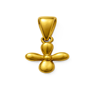 آویز گردنبند طلا 18 عیار زنانه مدل گل کد S014