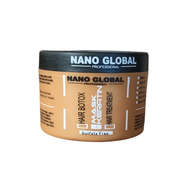 ماسک مو بدون سولفات نانوگلوبال مدل افتر کراتین و تثبیت رنگ مو حجم 300 میلی لیتر