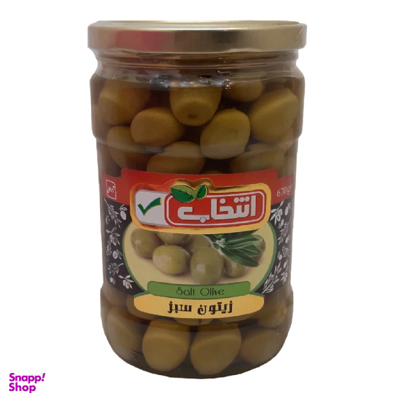 کنسرو زیتون سبز درجه یک انتخاب وزن 670 گرم