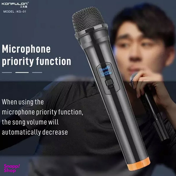 اسپیکر بلوتوثی و میکروفون قابل حمل دارای ریموت کنترل کانفلون مدل KG-01