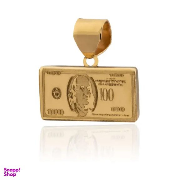 پلاک گردنبند طلا 18 عیار زنانه داریم مدل دلار