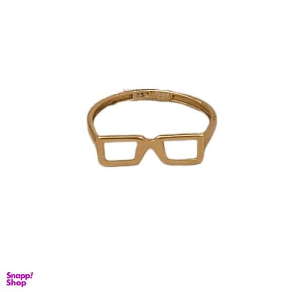 انگشتر طلا 18 عیار زنانه مدل عینک کد 101948