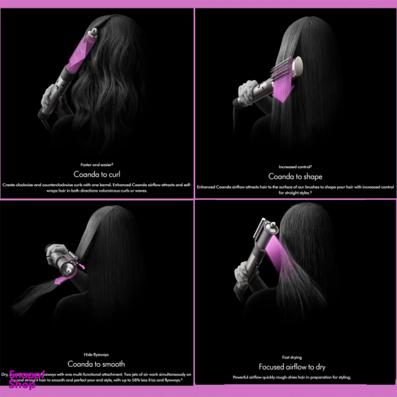 سشوار برس دار حالت دهنده دایسون مدل Airwrap id HS08 VBTO Straight and Wavy