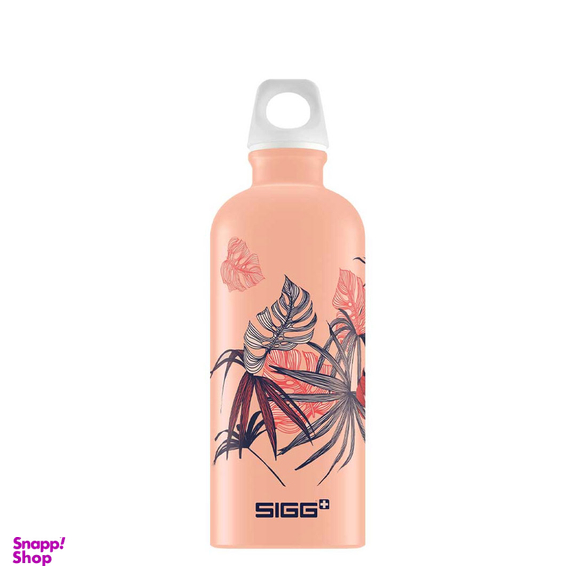قمقمه سفری سیگ سری SIGG Water Bottle مدل Florid طرح Shy Pink Touch 8803.20 حجم 600 میلی لیتر