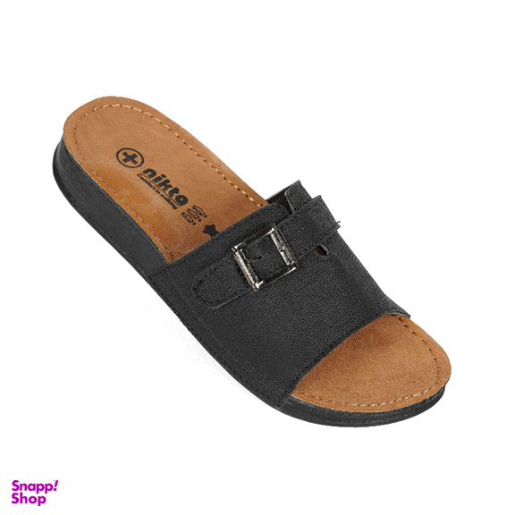 دمپایی زنانه نیکتا مدل سگکدار رنگ مشکی