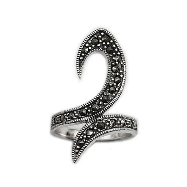 انگشتر نقره زنانه مدل پیچ کد 12378