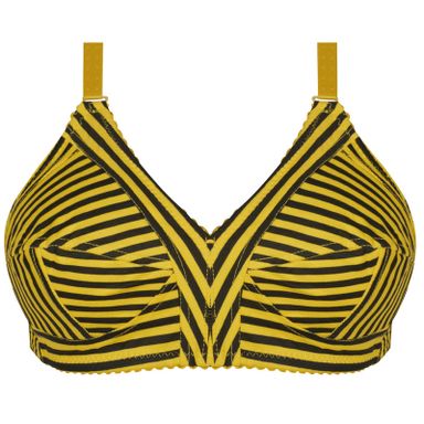 سوتین زنانه پرجامدا مدل 125013510 راره راه فلوک رنگ زرد