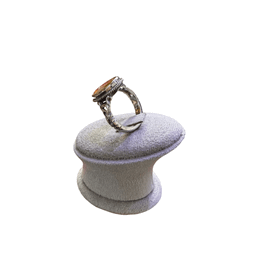 انگشتر نقره 925 عیار مردانه عقیق زرد کد HOSS021