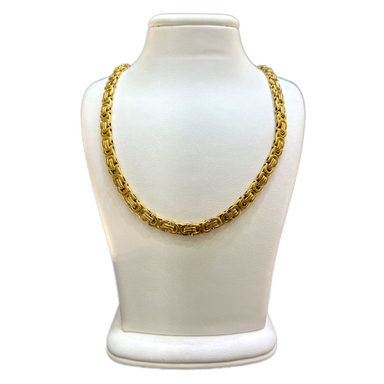 گردنبند استیل مردانه بیزانس کد 010 رنگ طلایی