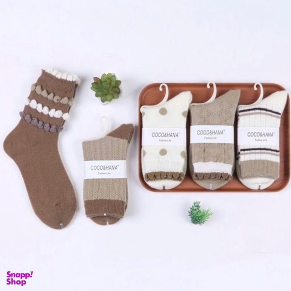 جوراب ساقدار زنانه کوکو اند هانا مدل زمستانی کد Coco-32 طرح راه راه