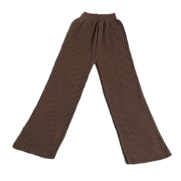 ست ژاکت و شلوار بافت زنانه رنگ سبز زیتونی