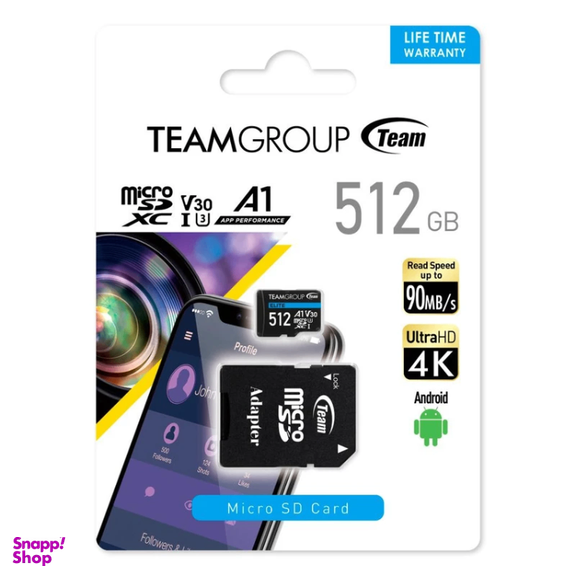 کارت حافظه MicroSDXC تیم گروپ مدل Elite UHS-I U1 ظرفیت 512 گیگابایت به همراه آداپتور