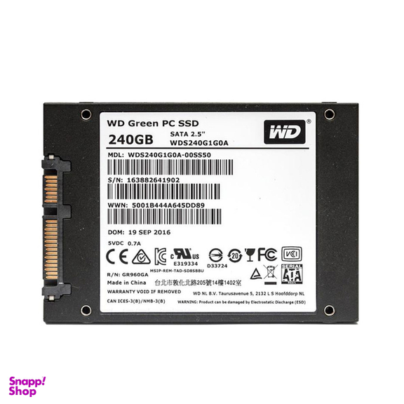 حافظه SSD اینترنال وسترن دیجیتال مدل Green WDS240G3G0A