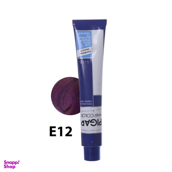 واریاسیون مو پیگار شماره E12 حجم 15 میلی‌ لیتر رنگ بنفش