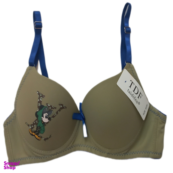 سوتین دخترانه کد Td04 رنگ سبز زیتونی