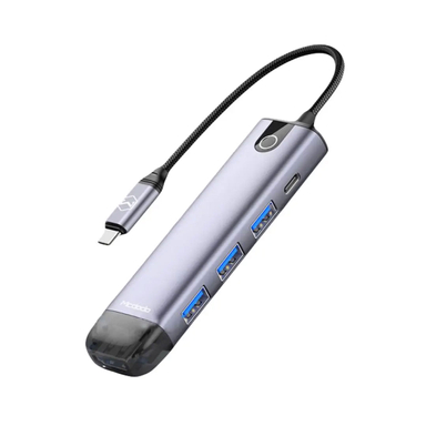 هاب 5 پورت USB-C مک دودو مدل HU-7750 طول 15 سانتی‌ متر