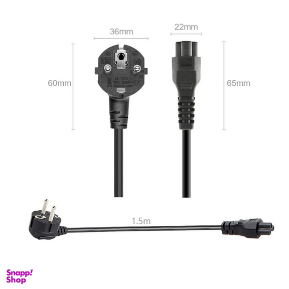 کابل برق سه پین لپ تاپ گیگافلکس مدل DT-550 طول 1.5 متر