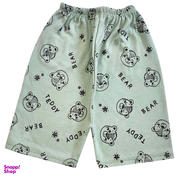 ست تیشرت و شلوارک نوزادی مدل خرس کد 3941 رنگ سبز