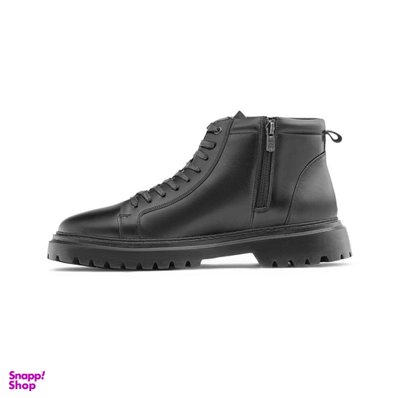 نیم بوت مردانه نوین چرم مدل 2543 MS3211 رنگ مشکی