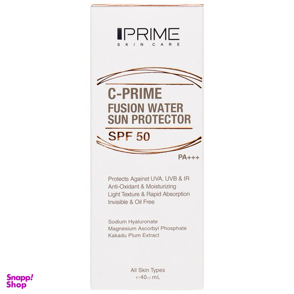 فلوئید ضد آفتاب پریم مدل C-Prime Fusion Water SPF 50 حجم 40 میلی لیتر