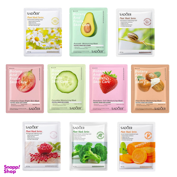 ماسک صورت سادور مدل 0010 وزن 25 گرم مجموعه 10 عددی