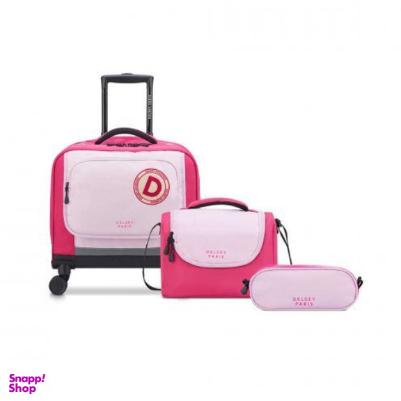 ست کیف و کوله مدرسه دلسی مدل آکادمی چرخ دار کد 003390910 مجموعه 3 عددی