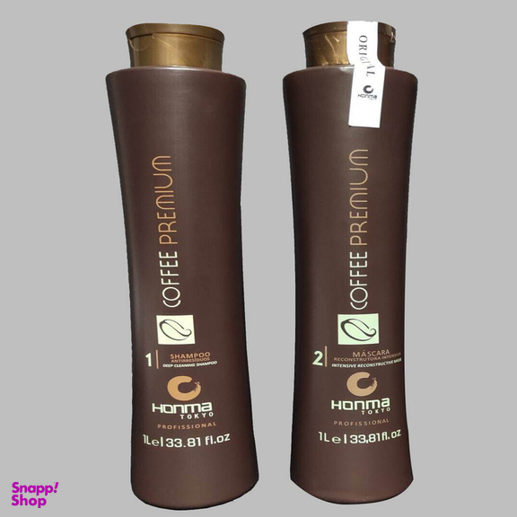 کراتین مو هونما مدل قهوه تلخ حجم 1000 میلی لیتر به همراه شامپو مو حجم 1000 میلی لیتر