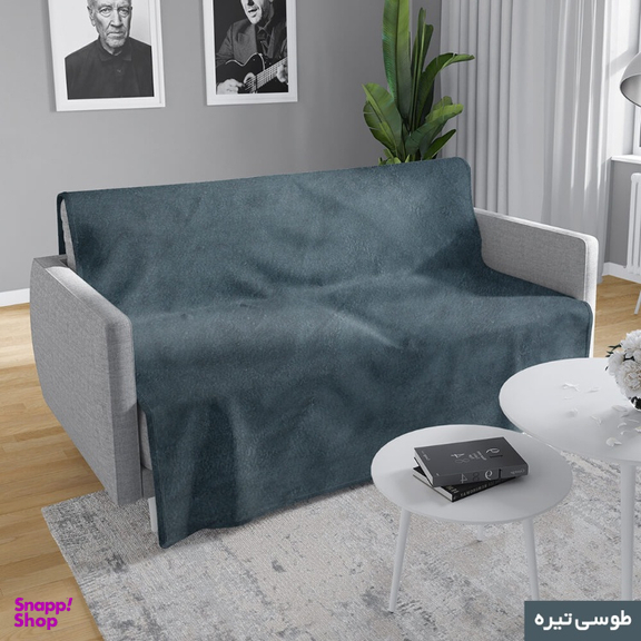 شال مبل شاران هوم مدل مخملی طرح ساده سایز 120×180 سانتی متر