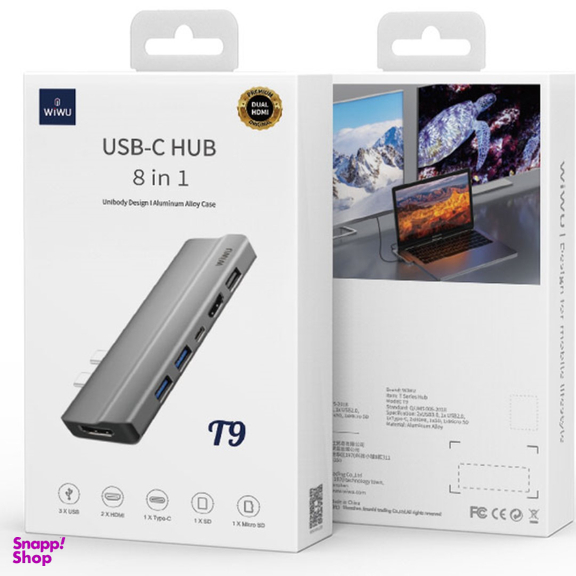 هاب 8 پورت Type-C ویوو مدل T9 8 In 1