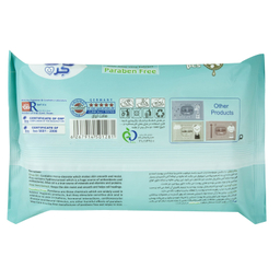 دستمال مرطوب کودک وی کر مدل عصاره آلوئه ورا و روغن زیتون بسته 72 عددی